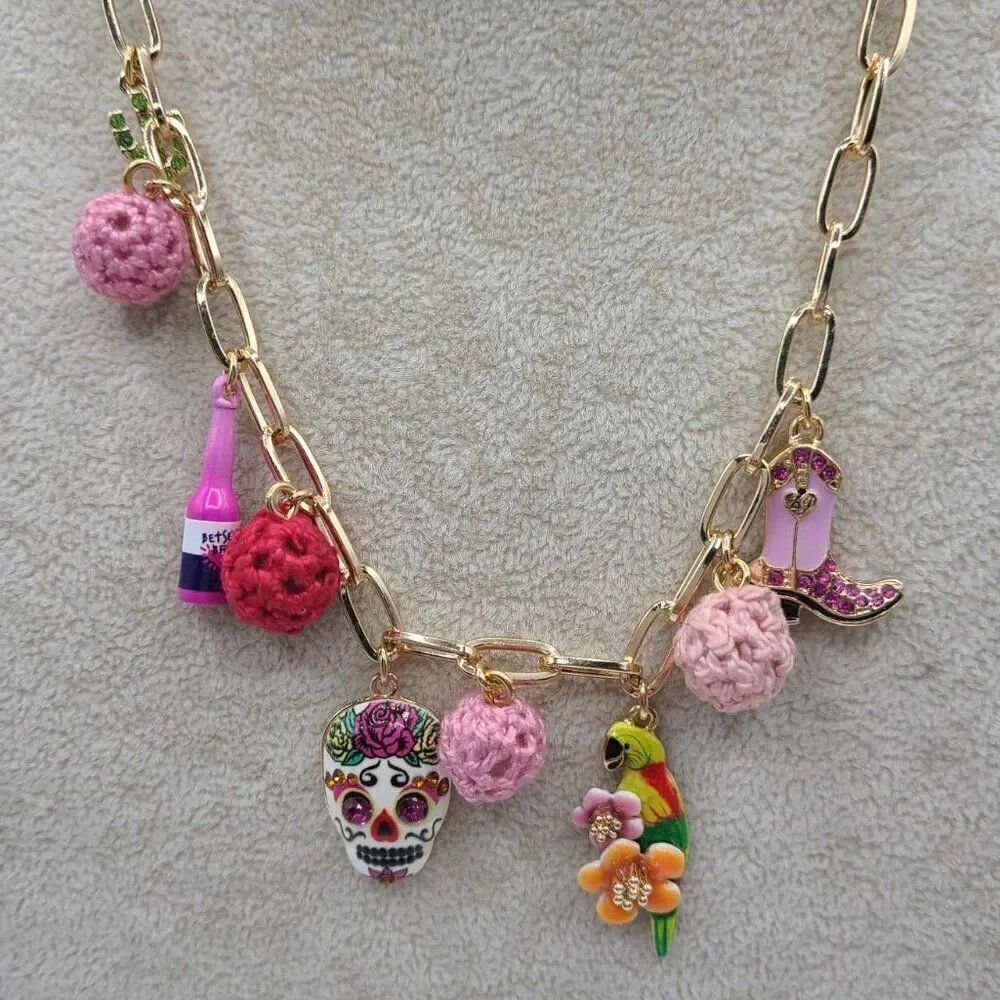 Betsey Johnson Cowgirl Charm Necklace NWT!  NEW!